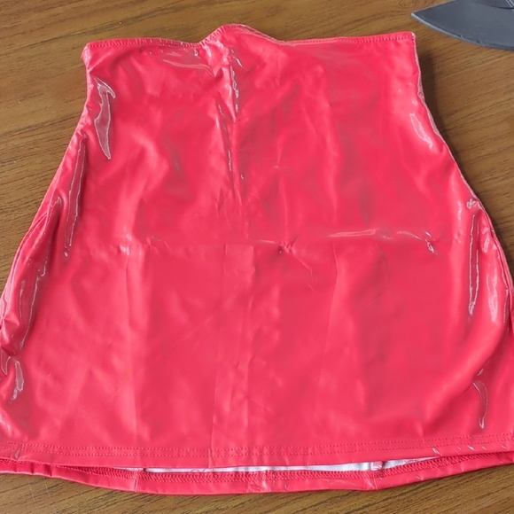 SHEIN Dresses & Skirts - NWT Shein Latex Stylish‎ Red Women's Skirt, Medium Size